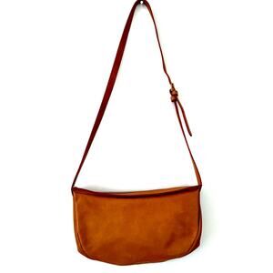 Mansur Gavriel Moon Calfskin Leather Crossbody Bag Brown
